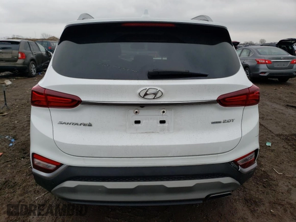 2019 Hyundai Santa Fe Ultimate with VIN 5NMS5CAA5KH107101, listed as a Copart auction lot 36755253 with 43,696 mi miles and . Bid and sale history available at DreamBid. Image 6.