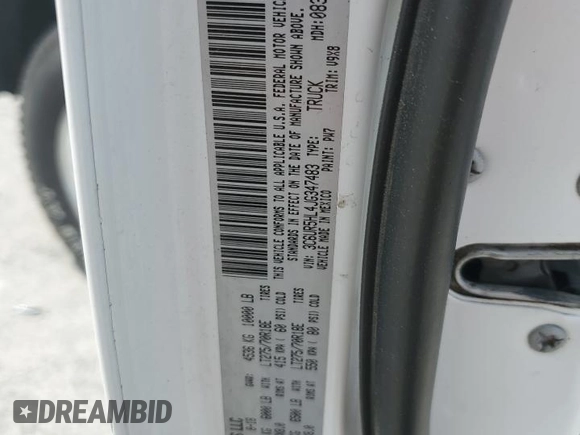 2018 Ram 2500 Tradesman with VIN 3C6UR5HL4JG347483, listed as a Copart auction lot 56982925 with 219,236 mi miles and Clean title. Bid and sale history available at DreamBid. Image 12.