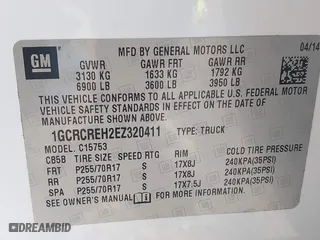 2014 Chevrolet Silverado 1500 LT with VIN 1GCRCREH2EZ320411, listed as a IAAI auction lot 41659928 with 84,843 mi miles. Bid and sale history available at carsss.com. Image 9.