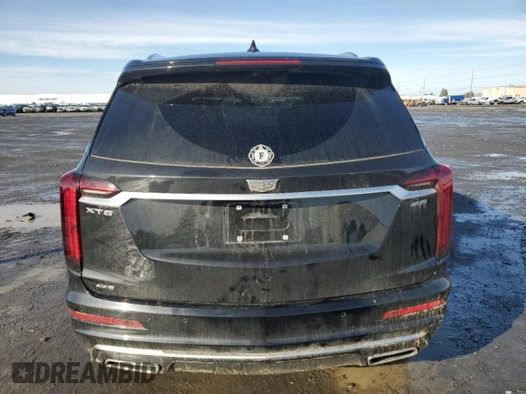 2024 Cadillac XT6 AWD Premium Luxury with VIN 1GYKPDRS4RZ709047, listed as a Copart auction lot 46753105 with 17,108 mi miles and Salvage Title. Bid and sale history available at carsss.com. Image 6.