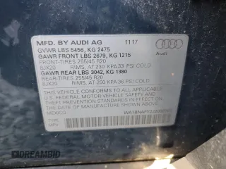 2018 Audi Q5 Premium Plus with VIN WA1BNAFY2J2088160, listed as a Copart auction lot 61017715 with 97,691 mi miles and Salvage title. Bid and sale history available at DreamBid. Image 13.