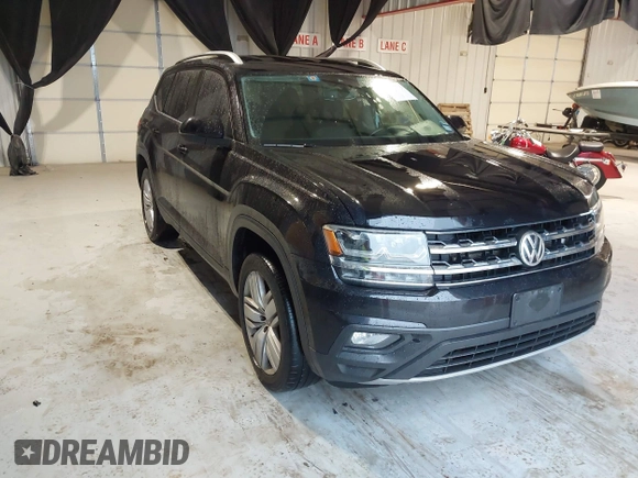 2019 Volkswagen Atlas SE with VIN 1V2WR2CA3KC603377, listed as a IAAI auction lot 42145332 with 137,553 mi miles and . Bid and sale history available at DreamBid. Image 1.
