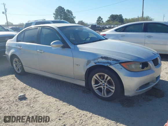 2008 BMW 3 Series 328i with VIN WBAVA37548NL19211, listed as a IAAI auction lot 41821413 with 174,087 mi miles. Bid and sale history available at carsss.com. Image 1.
