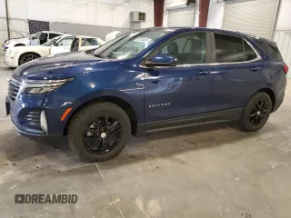 2022 Chevrolet Equinox LT with VIN 3GNAXUEV6NL189394, listed as a Copart auction lot 60070455 with 25,039 mi miles and Salvage title. Bid and sale history available at DreamBid. Image 1.