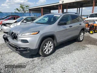 2017 Jeep Cherokee Sport with VIN 1C4PJLAB2HW577537, listed as a Copart auction lot 50910775 with 77,492 mi miles and Salvage Title. Bid and sale history available at carsss.com. Image 1.