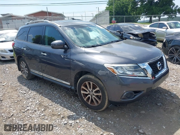 2013 Nissan Pathfinder Platinum with VIN 5N1AR2MM2DC621744, listed as a IAAI auction lot 42568157 with 172,806 mi miles and . Bid and sale history available at DreamBid. Image 1.