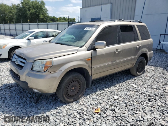 2006 Honda Pilot EX-L with VIN 5FNYF28596B032369, listed as a Copart auction lot 54596465 with 201,181 mi miles and Salvage Title. Bid and sale history available at DreamBid. Image 1.