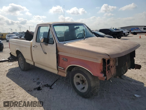 1992 Ford F-150 with VIN 1FTDF15Y7NPA18708, listed as a Copart auction lot 72081004 with 0 mi miles and Salvage Title. Bid and sale history available at carsss.com. Image 4.