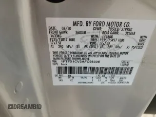 2010 Ford F-150 XL with VIN 1FTFX1CV3AFC98335, listed as a Copart auction lot 83901964 with 93,479 mi miles and Salvage Title. Bid and sale history available at carsss.com. Image 14.