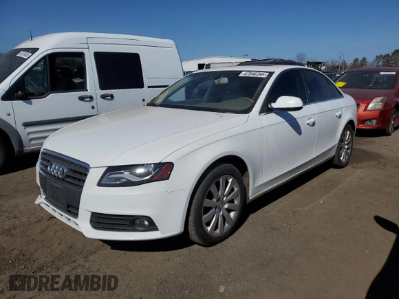 2011 Audi A4 2.0T Premium Plus with VIN WAUFFAFL0BN023507, listed as a Copart auction lot 47846395 with 138,251 mi miles and Salvage Title. Bid and sale history available at carsss.com. Image 1.