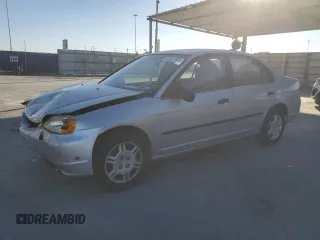 2001 Honda Civic with VIN 1HGES16231L074013, listed as a Copart auction lot 43051955 with 149,196 mi miles and Salvage title. Bid and sale history available at DreamBid. Image 1.
