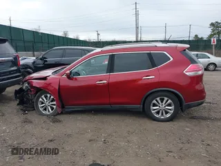 2016 Nissan Rogue SV with VIN KNMAT2MV3GP634496, listed as a IAAI auction lot 42002649 with 187,478 mi miles. Bid and sale history available at carsss.com. Image 14.