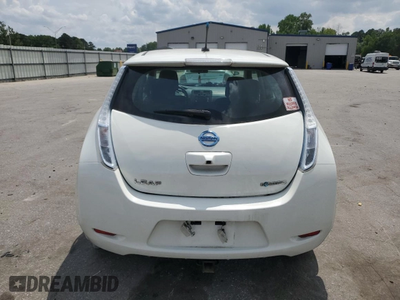 2014 Nissan LEAF SV with VIN 1N4AZ0CP9EC333618, listed as a Copart auction lot 54352175 with 72,973 mi miles and Salvage title. Bid and sale history available at DreamBid. Image 6.