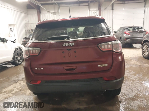 2020 Jeep Compass Latitude with VIN 3C4NJDBB9LT255911, listed as a IAAI auction lot 41398228 with 105,264 mi miles. Bid and sale history available at carsss.com. Image 16.