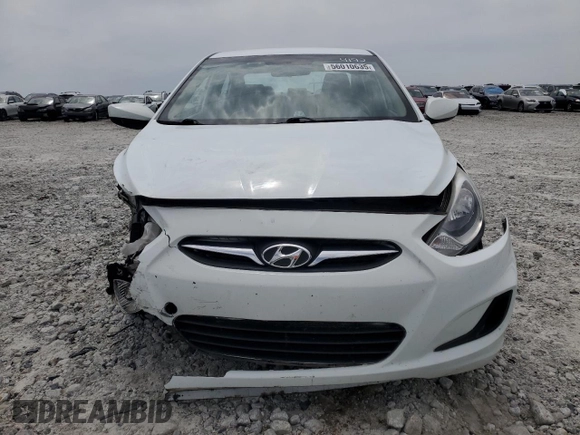 2013 Hyundai Accent GLS with VIN KMHCT4AE8DU554192, listed as a Copart auction lot 56010635 with 57,473 mi miles and Salvage title. Bid and sale history available at DreamBid. Image 5.