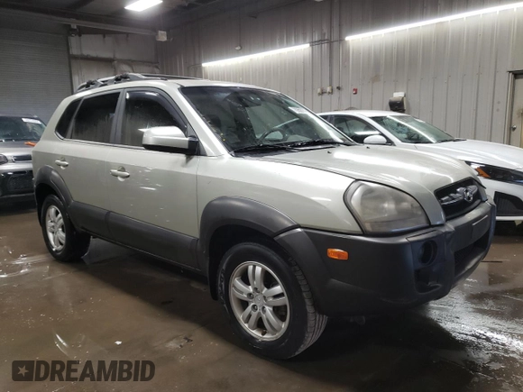 2007 Hyundai Tucson SE with VIN KM8JN12D77U589932, listed as a Copart auction lot 76968704 with 76,996 mi miles and Salvage Title. Bid and sale history available at carsss.com. Image 4.