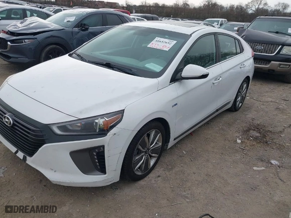2018 Hyundai Ioniq Hybrid Limited with VIN KMHC85LC8JU092957, listed as a IAAI auction lot 41652652 with 94,943 mi miles. Bid and sale history available at carsss.com. Image 2.