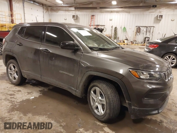 2023 Jeep Compass Sport with VIN 3C4NJDAN8PT531397, listed as a IAAI auction lot 41545093 with 9,915 mi miles and . Bid and sale history available at DreamBid. Image 1.