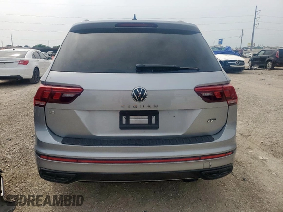 2023 Volkswagen Tiguan SE R-Line Black with VIN 3VVCB7AX5PM128335, listed as a Copart auction lot 56128305 with 21,524 mi miles and Salvage title. Bid and sale history available at DreamBid. Image 6.