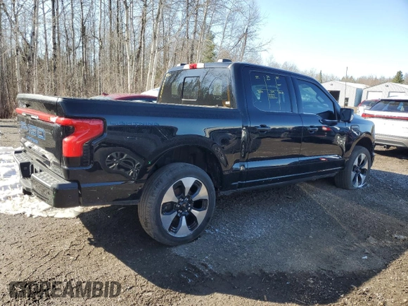 2023 Ford F-150 Lightning Pro z VIN 1FT6W1EV3PWG03292, wystawiony jako Copart lot #48454435 z przebiegiem 41 714 mil mil oraz Tytuł czysty. Historia ofert i sprzedaży dostępna na DreamBid. Obrazek 3.