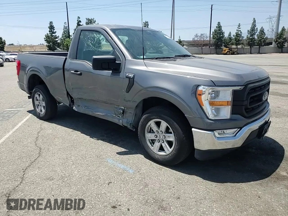 2021 Ford F-150 XL with VIN 1FTMF1C58MKE24095, listed as a Copart auction lot 57686455 with 60,583 mi miles and Salvage title. Bid and sale history available at DreamBid. Image 13.
