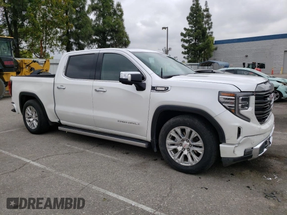 2022 GMC Sierra 1500 with VIN 3GTUUGETXNG640009, listed as a Copart auction lot 56219405 with 43,537 mi miles and Salvage Title. Bid and sale history available at DreamBid. Image 4.