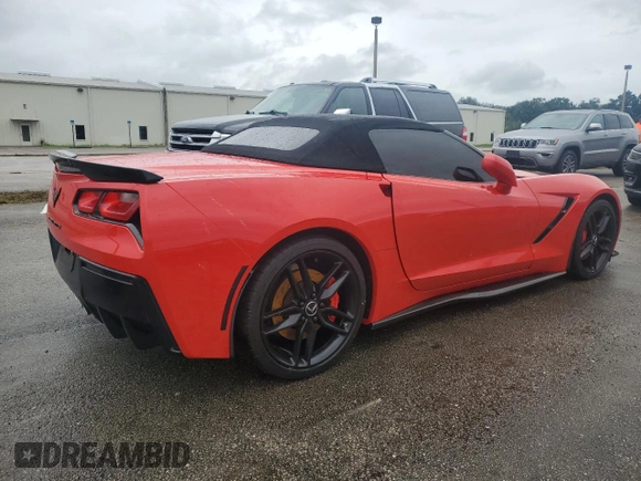 2014 Chevrolet Corvette Z51 1LT with VIN 1G1YH3D75E5127656, listed as a Copart auction lot 75169584 with 0 mi miles and Salvage Title. Bid and sale history available at carsss.com. Image 3.