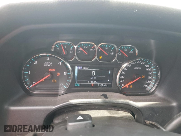 2017 Chevrolet Silverado 1500 LT with VIN 3GCUKREC3HG320455, listed as a Copart auction lot 57124395 with 119,683 mi miles and Salvage Title. Bid and sale history available at DreamBid. Image 9.