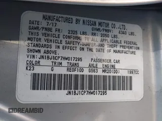 2017 Nissan Rogue SV with VIN JN1BJ1CP7HW017295, listed as a IAAI auction lot 42321408 with 84,430 mi miles and . Bid and sale history available at DreamBid. Image 9.