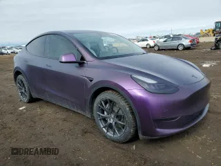 2021 Tesla Model Y Long Range with VIN 5YJYGDEE5MF269466, listed as a Copart auction lot 45603795 with 70,924 mi miles and Salvage Title. Bid and sale history available at DreamBid. Image 4.