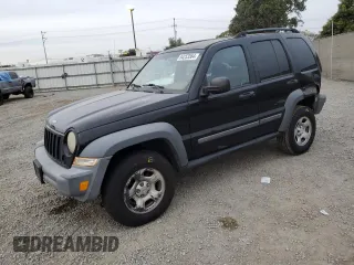 2005 Jeep Liberty Sport with VIN 1J4GK48K65W592508, listed as a Copart auction lot 84253564 with 145,375 mi miles and Salvage Title. Bid and sale history available at carsss.com. Image 1.
