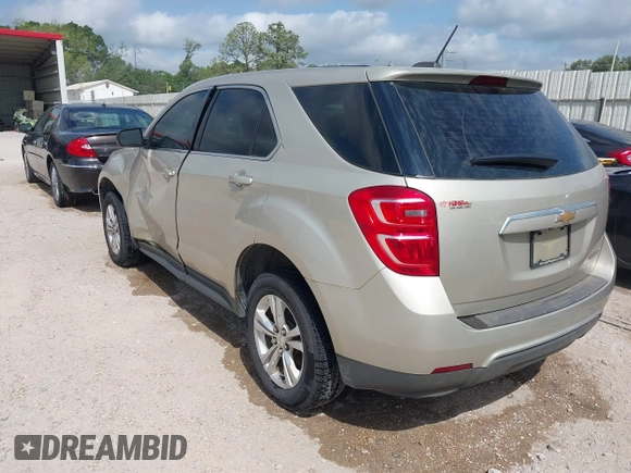 2016 Chevrolet Equinox LS with VIN 2GNALBEK0G1133297, listed as a IAAI auction lot 42032819 with 186,481 mi miles and . Bid and sale history available at carsss.com. Image 3.