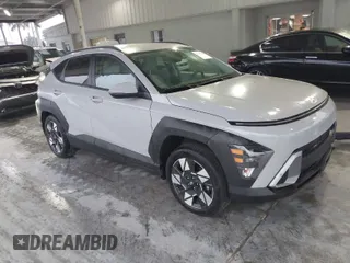 2024 Hyundai Kona SEL with VIN KM8HB3AB1RU118025, listed as a IAAI auction lot 41747434 with 8,954 mi miles. Bid and sale history available at carsss.com. Image 1.
