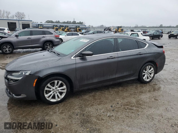 2015 Chrysler 200 Limited with VIN 1C3CCCAB6FN628585, listed as a Copart auction lot 48547435 with 182,863 mi miles and Salvage Title. Bid and sale history available at carsss.com. Image 1.