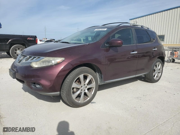 2014 Nissan Murano SL with VIN JN8AZ1MW2EW516044, listed as a Copart auction lot 49553005 with 188,216 mi miles and Salvage Title. Bid and sale history available at carsss.com. Image 1.