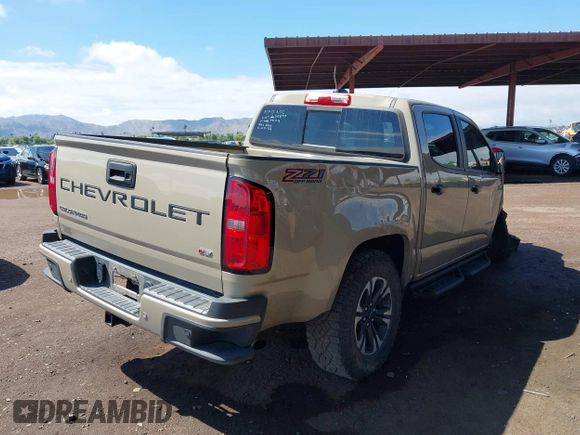 2022 Chevrolet Colorado 4WD Z71 with VIN 1GCGTDEN9N1277524, listed as a IAAI auction lot 42386037 with 15,994 mi miles and . Bid and sale history available at DreamBid. Image 4.
