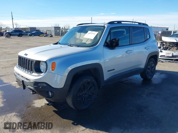 2018 Jeep Renegade Sport with VIN ZACCJBAB9JPH83336, listed as a IAAI auction lot 41555991 with 37,288 mi miles. Bid and sale history available at carsss.com. Image 2.