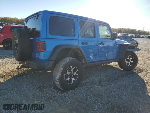 2022 Jeep Wrangler Unlimited Rubicon with VIN 1C4HJXFG5NW217688, listed as a Copart auction lot 81182824 with 63,102 mi miles and Salvage title. Bid and sale history available at DreamBid. Image 3.