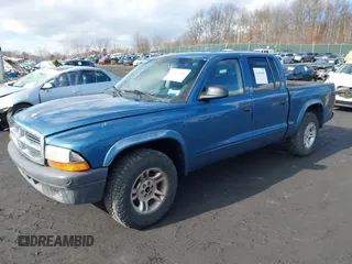 2004 Dodge Dakota Sport with VIN 1D7HL38K84S573410, listed as a IAAI auction lot 41495481 with 218,866 mi miles. Bid and sale history available at carsss.com. Image 2.