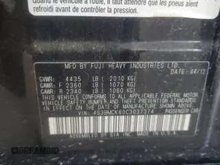 2012 Subaru Legacy Limited с VIN 4S3BMCK60C3037374, выставлен на аукционе Copart как лот 61237745 с пробегом 216 988 миль миль и Чистый • Clean title. История ставок и продаж доступна на DreamBid. Изображение 12.
