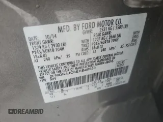 2014 Ford Edge SEL z VIN 2FMDK4JC8EBB40553, wystawiony jako Copart lot #55976405 z przebiegiem 104 903 mil mil oraz Nie do naprawy • Non repairable. Historia ofert i sprzedaży dostępna na DreamBid. Obrazek 14.