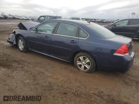 2012 Chevrolet Impala LS Retail with VIN 2G1WA5E3XC1189877, listed as a Copart auction lot 46757985 with Not provided miles and Salvage title. Bid and sale history available at DreamBid. Image 2.
