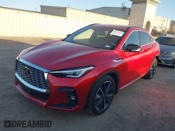 2023 Infiniti QX55 Essential with VIN 3PCAJ5KR1PF109377, listed as a IAAI auction lot 41172660 with 32,695 mi miles and . Bid and sale history available at DreamBid. Image 18.