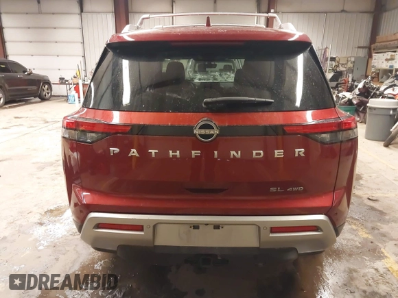 2023 Nissan Pathfinder SL with VIN 5N1DR3CD7PC230257, listed as a IAAI auction lot 41403340 with 22,698 mi miles and . Bid and sale history available at DreamBid. Image 17.