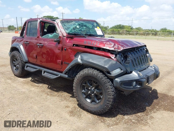 2021 Jeep Wrangler Unlimited Sport S with VIN 1C4HJXDN0MW815350, listed as a IAAI auction lot 42416714 with 68,869 mi miles and . Bid and sale history available at DreamBid. Image 1.