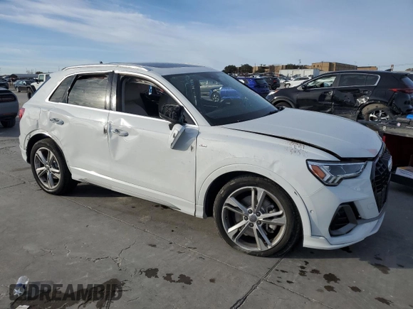 2019 Audi Q3 S line Prestige with VIN WA1FECF36K1074786, listed as a Copart auction lot 84680454 with 49,591 mi miles and Salvage Title. Bid and sale history available at carsss.com. Image 4.