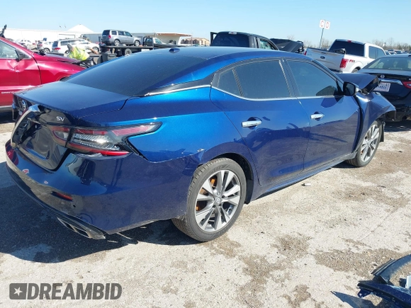 2020 Nissan Maxima SV with VIN 1N4AA6CV0LC381630, listed as a IAAI auction lot 41754295 with 102,971 mi miles. Bid and sale history available at carsss.com. Image 4.