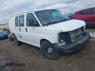 2013 Chevrolet Express Cargo Van with VIN 1GCWGFCG6D1138255, listed as a IAAI auction lot 41706712 with 267,362 mi miles. Bid and sale history available at carsss.com. Image 1.