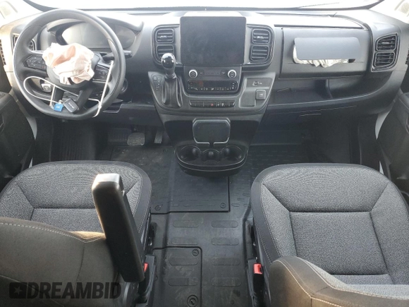 2023 Ram ProMaster Cargo with VIN 3C6MRVJG9PE554470, listed as a Copart auction lot 44228715 with Not Provided miles and Salvage Title. Bid and sale history available at DreamBid. Image 8.