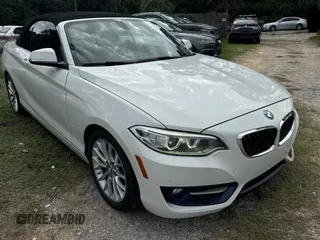 2016 BMW 2 Series 228i with VIN WBA1K9C53GV711048, listed as a Copart auction lot 81537084 with 38,715 mi miles and Salvage Title. Bid and sale history available at carsss.com. Image 1.